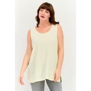 NWT Lands' End XXL Love tank top in a yellow white striped pattern sleeveless